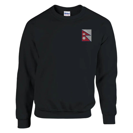 Sweat-shirt drapeau du népal en broderie - pixelformaflag