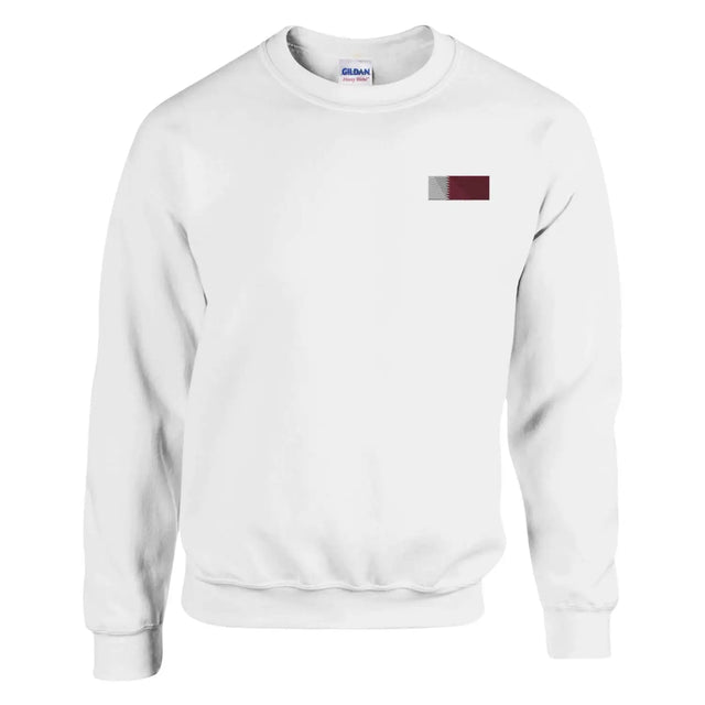 Sweat-shirt drapeau du qatar en broderie - pixelformaflag