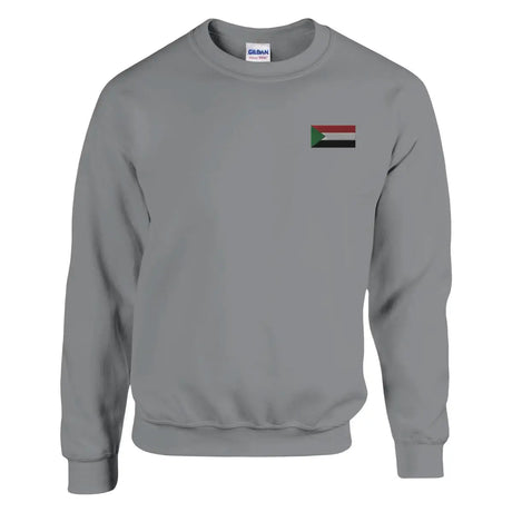 Sweat-shirt drapeau du soudan en broderie - pixelformaflag