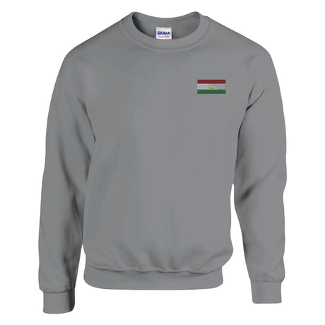 Sweat-shirt drapeau du tadjikistan en broderie - pixelformaflag