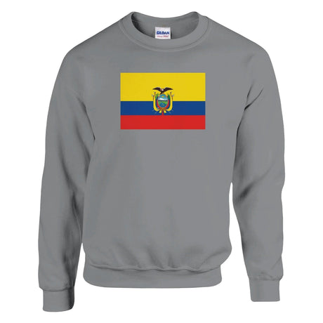 Sweat-shirt drapeau équateur coton mélangé brodé doux