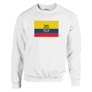 Sweat-shirt drapeau équateur coton mélangé brodé doux