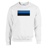 Sweat-shirt drapeau estonie coton mélangé brodé doux