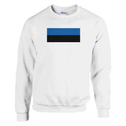Sweat-shirt drapeau estonie coton mélangé brodé doux