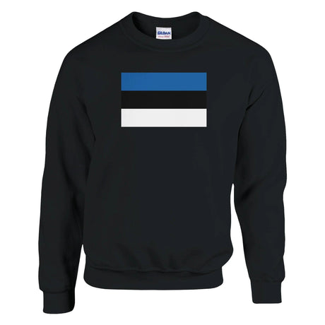 Sweat-shirt drapeau estonie coton mélangé brodé doux