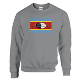 Sweat-shirt drapeau eswatini brodé coton mélangé doux
