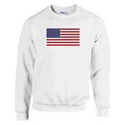 Sweat-shirt drapeau états-unis coton mélangé imprimé doux