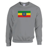 Sweat-shirt drapeau éthiopie coton mélangé imprimé doux