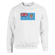Sweat-shirt drapeau fidji coton mélangé brodé confortable
