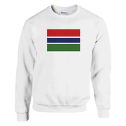 Sweat-shirt drapeau gambie coton mélangé brodé confortable