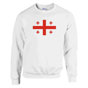 Sweat-shirt drapeau géorgie coton mélangé broderie