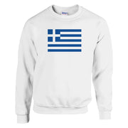 Sweat-shirt drapeau grèce coton mélangé brodé doux