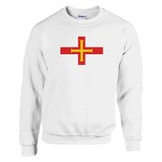 Sweat-shirt drapeau guernesey coton mélangé brodé doux
