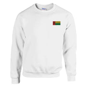 Sweat-shirt drapeau guinée-bissau broderie coton mélangé
