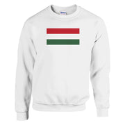Sweat-shirt drapeau hongrie coton mélangé brodé élégant
