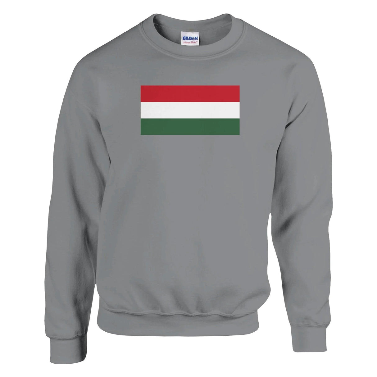 Sweat-shirt drapeau hongrie coton mélangé brodé élégant