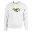 Sweat-shirt drapeau îles vierges coton mélangé brodé
