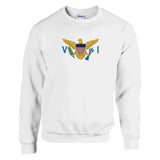 Sweat-shirt drapeau îles vierges coton mélangé brodé
