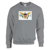 Sweat-shirt drapeau îles vierges coton mélangé brodé