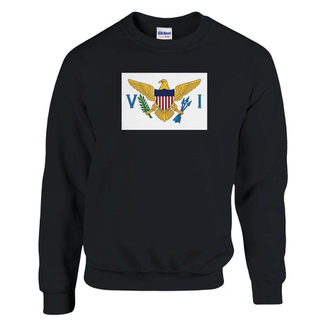 Sweat-shirt drapeau îles vierges coton mélangé brodé
