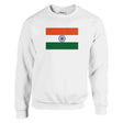 Sweat-shirt drapeau inde coton mélangé brodé confortable