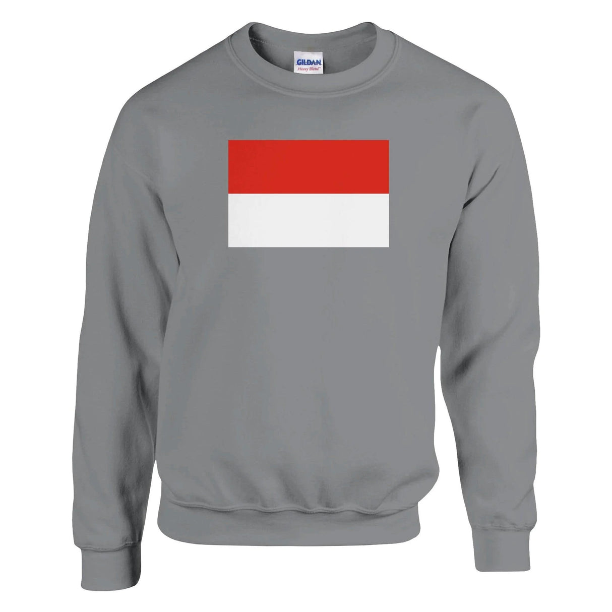 Sweat-shirt drapeau indonésie coton mélangé brodé doux