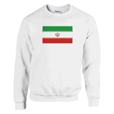 Sweat-shirt drapeau iran coton mélangé brodé confortable