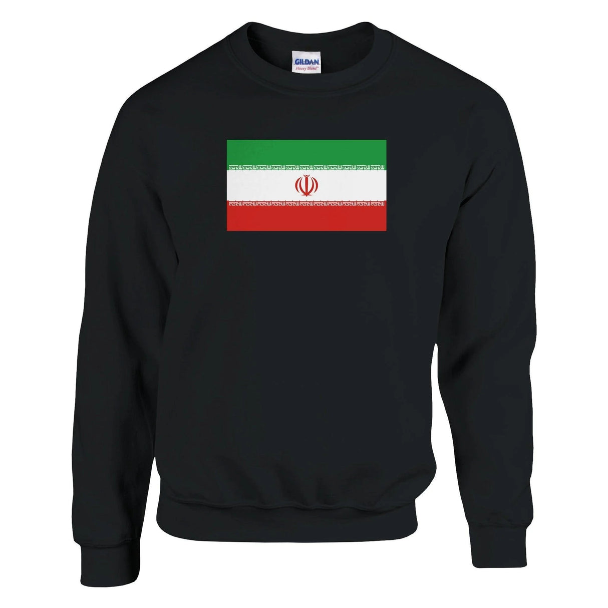 Sweat-shirt drapeau iran coton mélangé brodé confortable