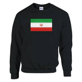 Sweat-shirt drapeau iran coton mélangé brodé confortable