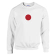 Sweat-shirt drapeau japon coton mélangé brodé confortable