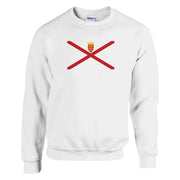 Sweat-shirt drapeau jersey coton mélangé brodé confortable
