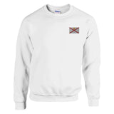 Sweat-shirt drapeau jersey coton mélangé broderie couleur