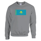 Sweat-shirt drapeau kazakhstan coton mélangé brodé doux