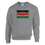 Sweat-shirt drapeau kenya coton mélangé broderie douce