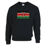 Sweat-shirt drapeau kenya coton mélangé broderie douce