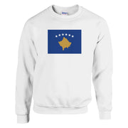 Sweat-shirt drapeau kosovo coton mélangé broderie cosy