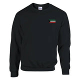 Sweat-shirt drapeau koweït broderie couleur coton mélangé