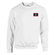 Sweat-shirt drapeau laos broderie couleur coton mélangé doux