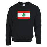 Sweat-shirt drapeau liban coton mélangé broderie douce