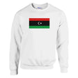 Sweat-shirt drapeau libye coton mélangé broderie douce