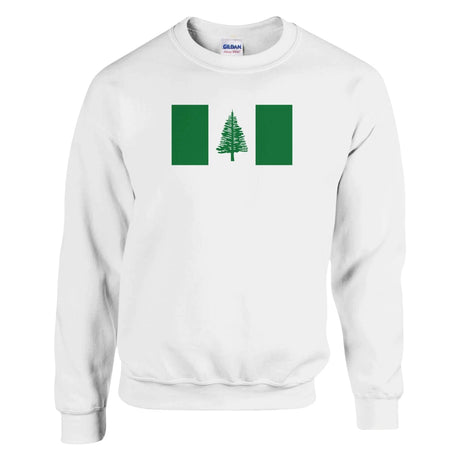 Sweat-shirt drapeau l’île norfolk coton mélangé brodé