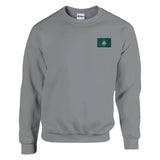 Sweat-shirt drapeau macao coton mélangé broderie couleur