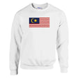 Sweat-shirt drapeau malaisie coton mélangé brodé doux