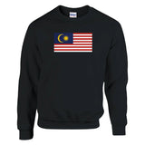 Sweat-shirt drapeau malaisie coton mélangé brodé doux