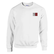 Sweat-shirt drapeau malte broderie couleur coton mélangé