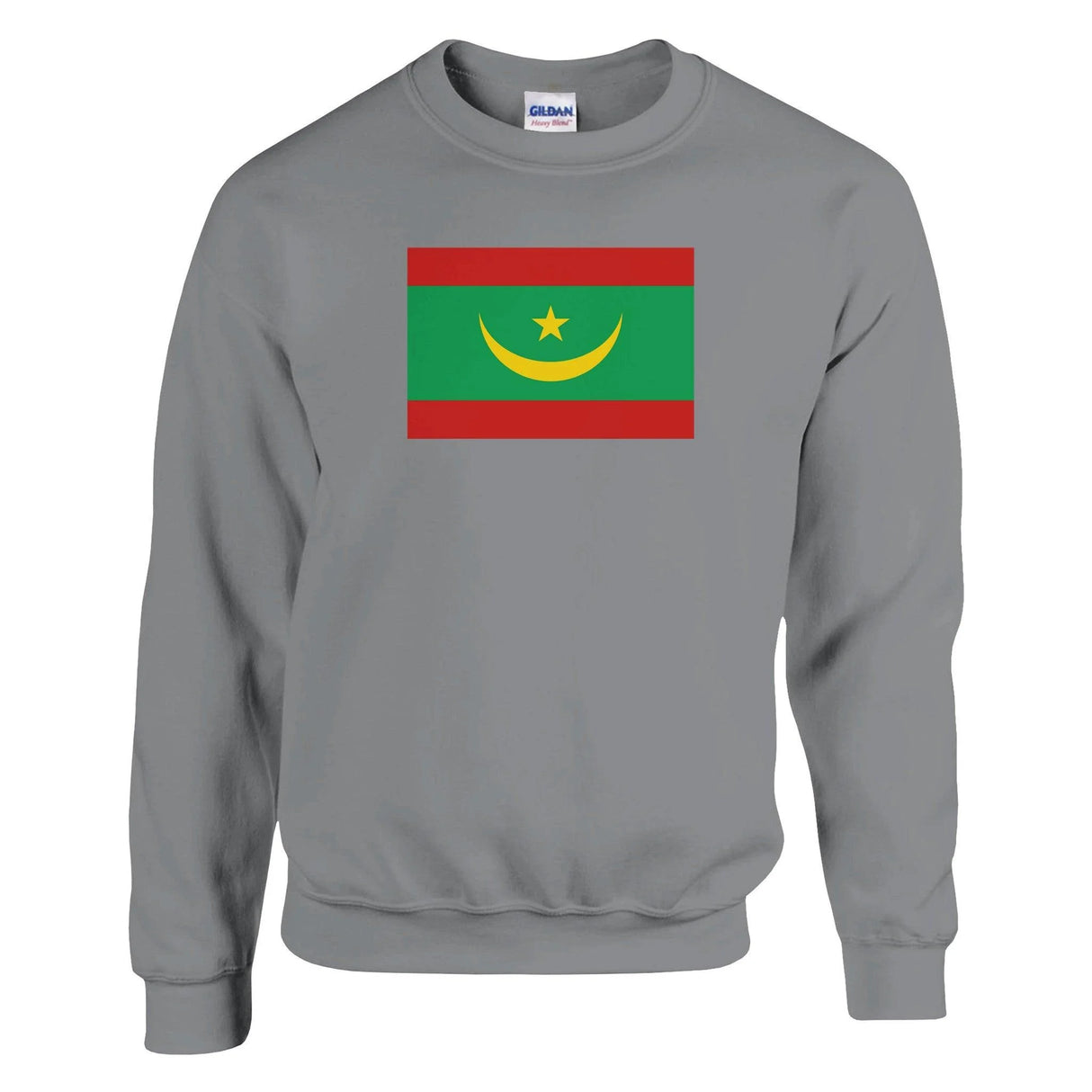 Sweat-shirt drapeau mauritanie coton mélangé brodé