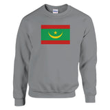 Sweat-shirt drapeau mauritanie coton mélangé brodé