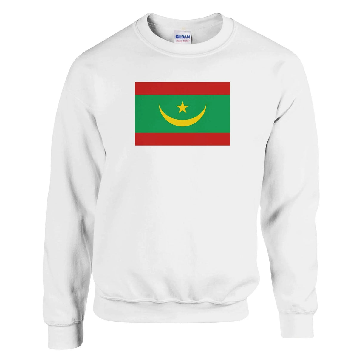 Sweat-shirt drapeau mauritanie coton mélangé brodé