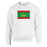 Sweat-shirt drapeau mauritanie coton mélangé brodé
