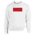 Sweat-shirt drapeau monaco coton mélangé brodé doux
